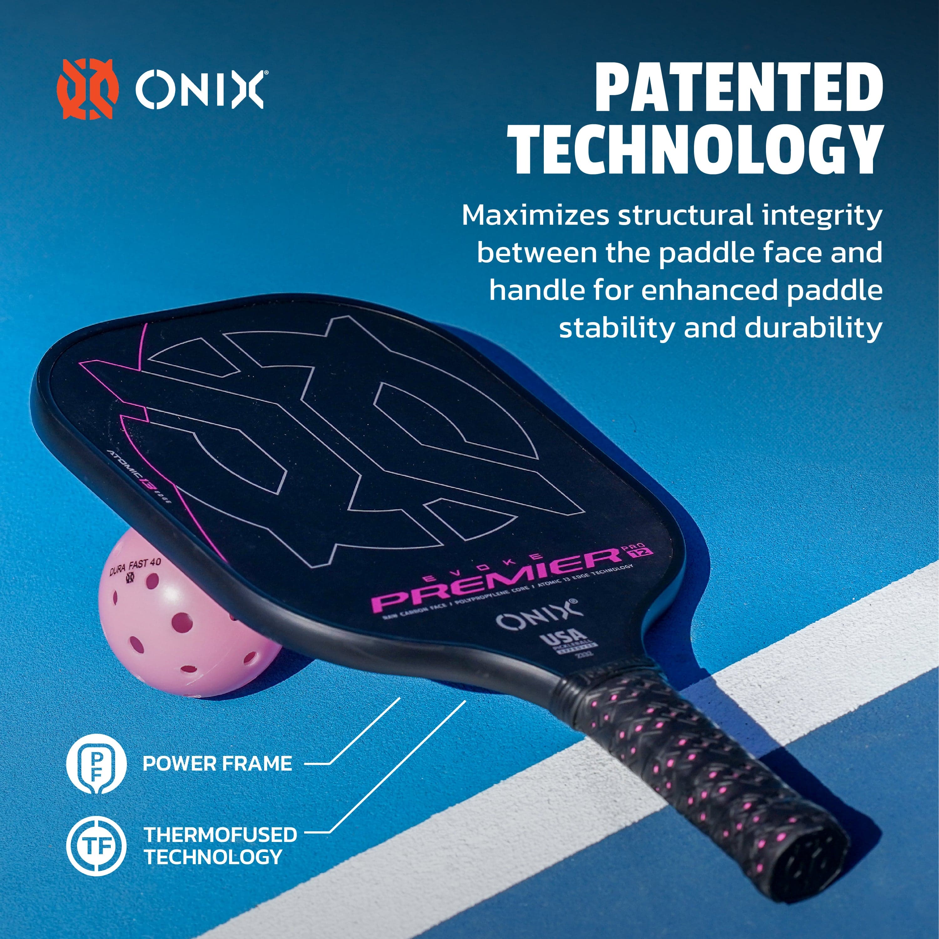 Evoke Premier Raw Carbon Pickleball Paddle