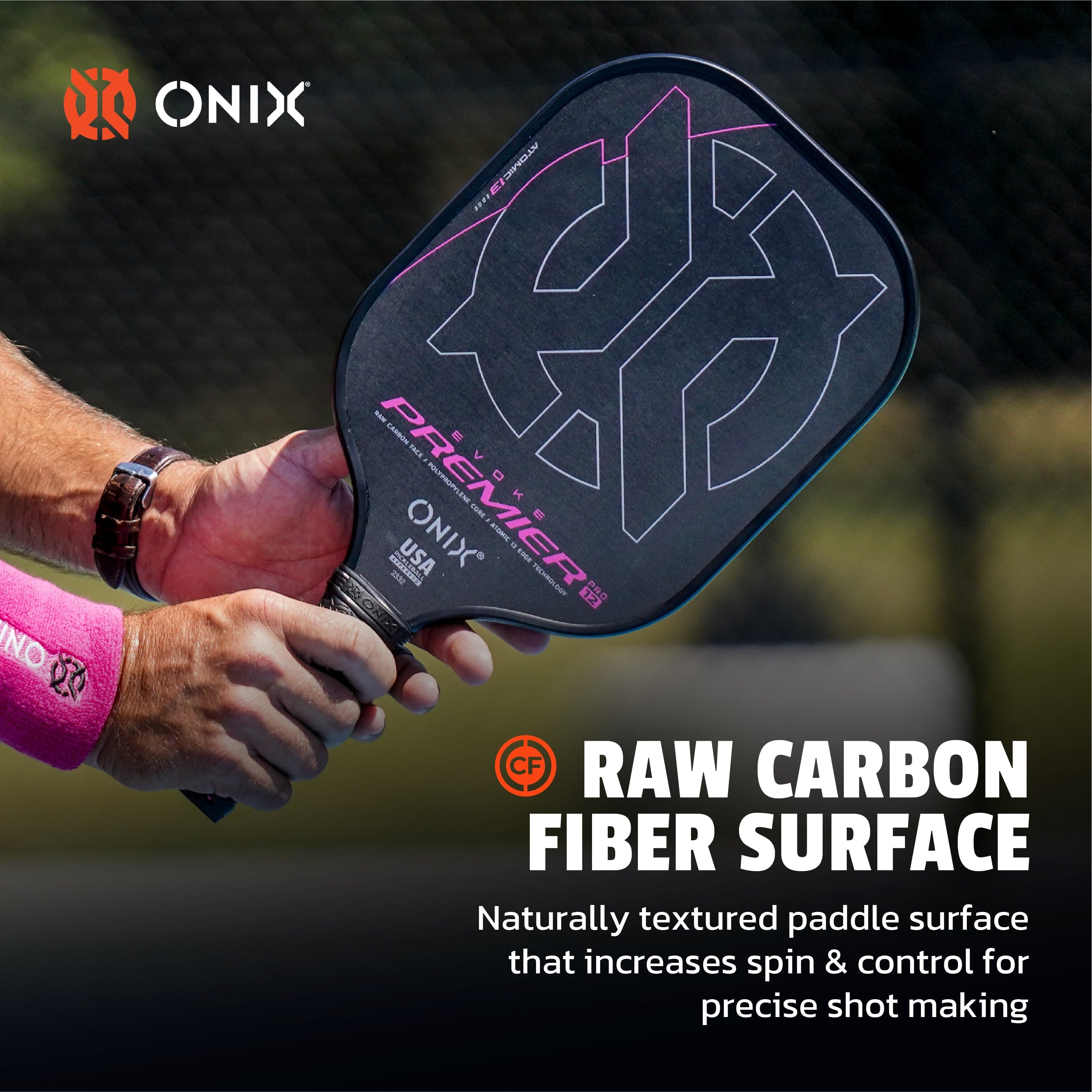 Evoke Premier Raw Carbon Pickleball Paddle